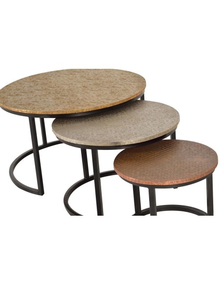 SET DE 3 MESAS CENTRO 1-(44X75) 2-(39X55) 3-(32X40).