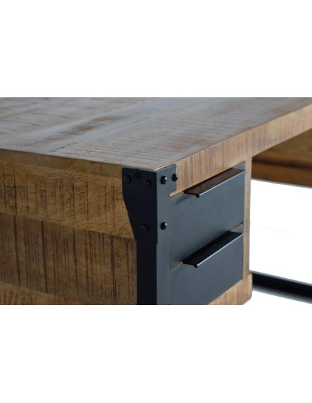 Escritorio 4 Cajones en Madera de Mango y Metal – Giner y Colomer Ref. 1204