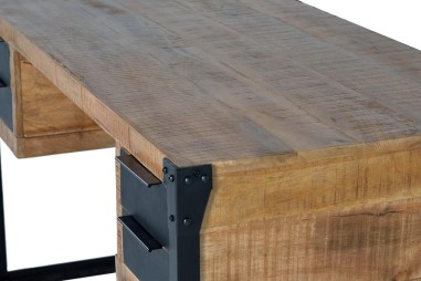 Escritorio 4 Cajones en Madera de Mango y Metal...