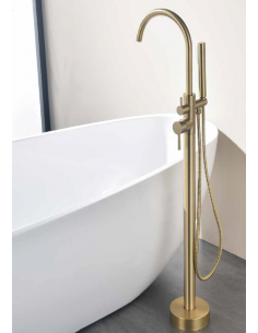 GRIFO BAÑERA EXENTA ALPHA ORO CEPILLADO