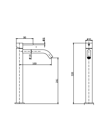 GRIFO ALTO LAVABO PROMISE CROMO/NEGRO/ORO/NIQUEL