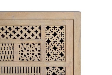 Aparador 3 Puertas Correderas Mango Natural con...