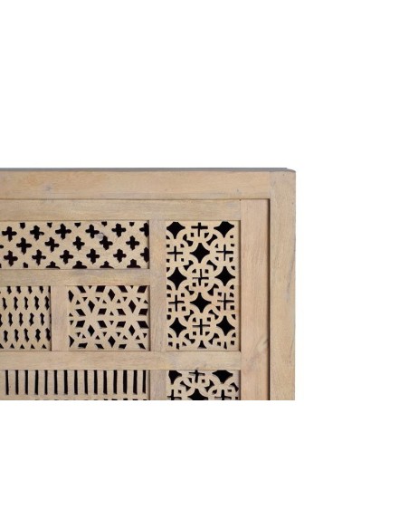 Aparador 3 Puertas Correderas Mango Natural con Base de Metal – Giner y Colomer Ref. 1205