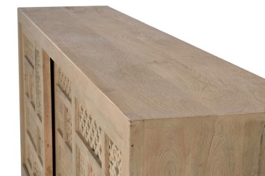 Aparador 3 Puertas Correderas Mango Natural con...