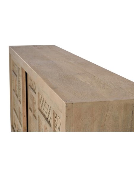 Aparador 3 Puertas Correderas Mango Natural con Base de Metal – Giner y Colomer Ref. 1205