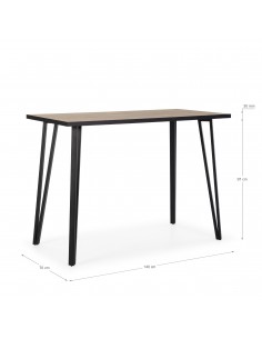 MESA BAR SINDI 140X70 NATURAL/CANTO BOCAMINA 2