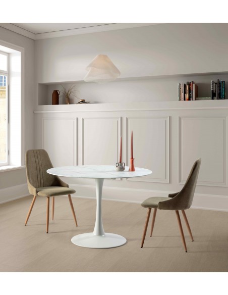 MESA REDONDA ADA 110CM BLANCO