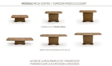 Mesa extensible y regulable en altura Elegant...