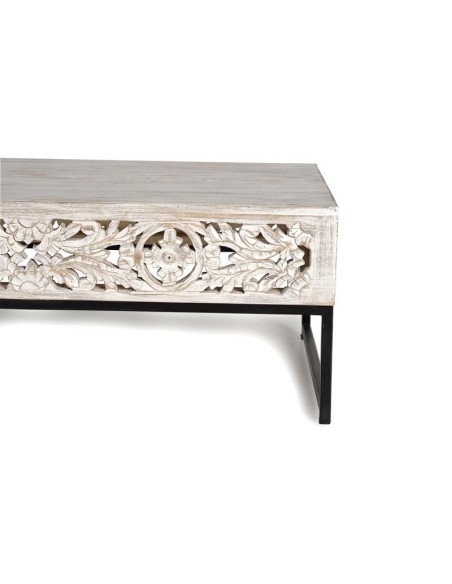 MESA CENTRO TALLADA COLECCIÓN MALÉ (40X110X60)