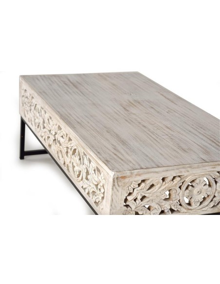 MESA CENTRO TALLADA COLECCIÓN MALÉ (40X110X60)