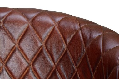 Sillón en Piel Marrón y Hierro Negro – Giner y...