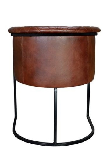 Sillón en Piel Marrón y Hierro Negro – Giner y...