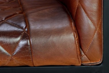 Sillón en Piel Marrón y Hierro Negro – Giner y...