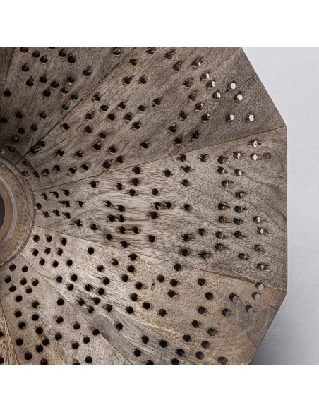 Lámpara de colgar Facetada de Vical Design – lámpara de madera de mango 50 cm