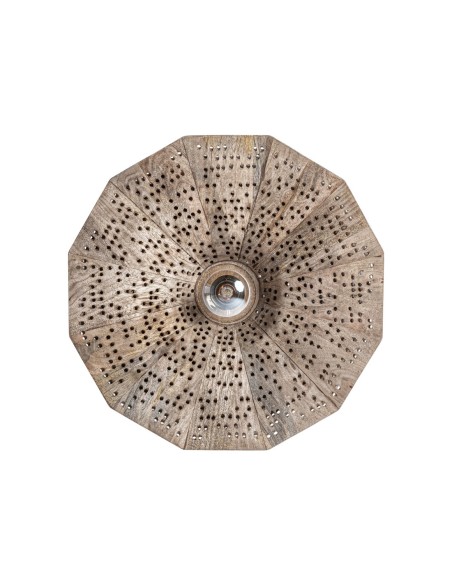 Lámpara de colgar Facetada de Vical Design – lámpara de madera de mango 50 cm