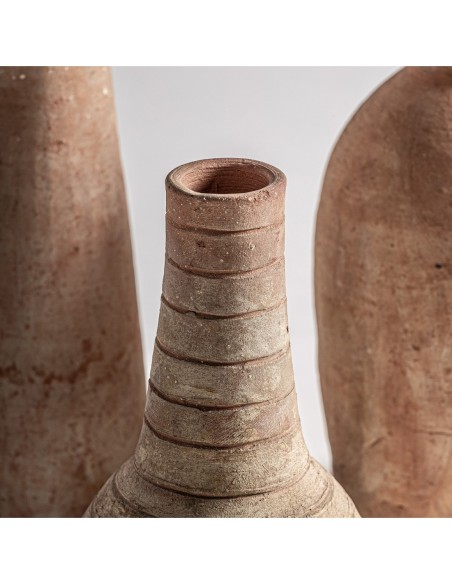 Set de Jarrones J3 de Vical Home – Jarrones decorativos de terracota en tonos marrón 25–28 cm