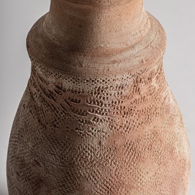 Jarrón decorativo de terracota marrón claro de...