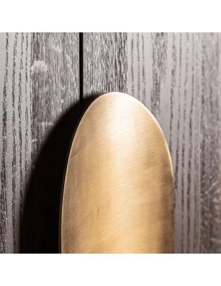 Armario Treignac en Roble Teñido y Acero Dorado Mate