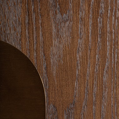 Armario Treignac en Roble Teñido y Acero Dorado...