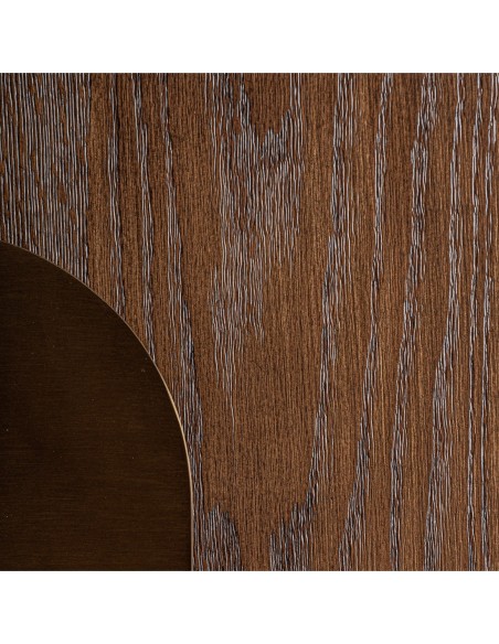 Armario Treignac en Roble Teñido y Acero Dorado Mate