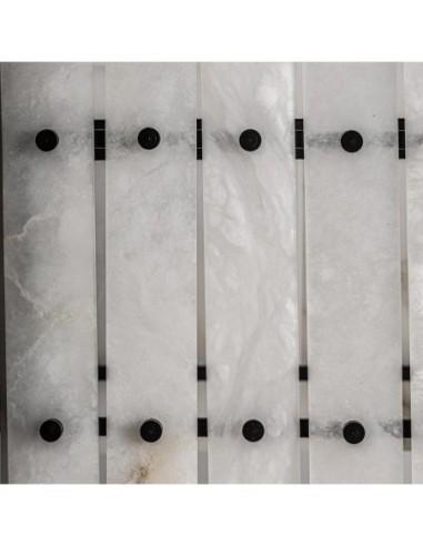 Lámpara colgante Art Decó de mármol blanco y...