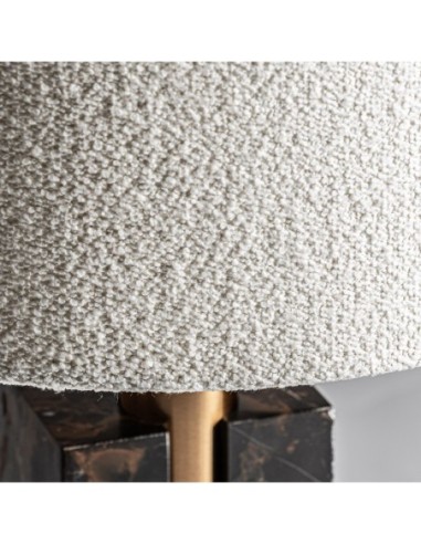 Lámpara de sobremesa Art Decó en mármol marrón...