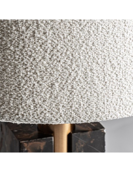 Lámpara de sobremesa Art Decó en mármol marrón y hierro dorado – VICAL HOME