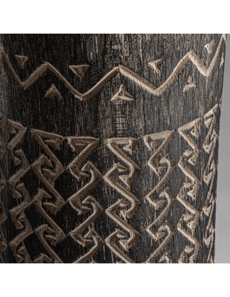 Jarrón Nantua de Vical Home – Jarrón alto en madera de palma marrón estilo contemporáneo natural 80 cm