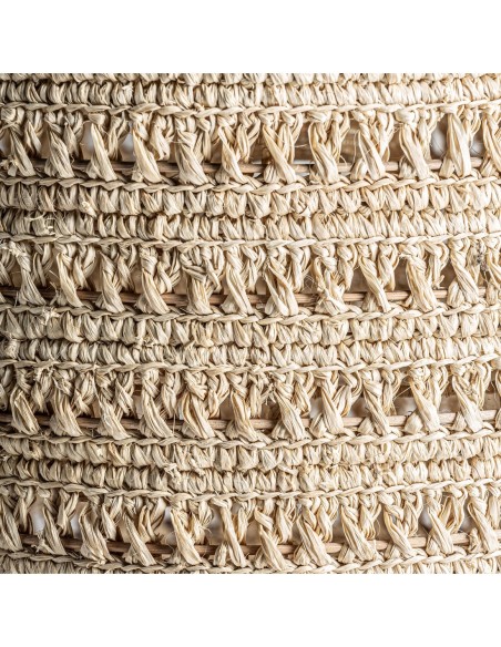 Lámpara de colgar Meuzac de Vical Home – lámpara boho de fibra natural color crema