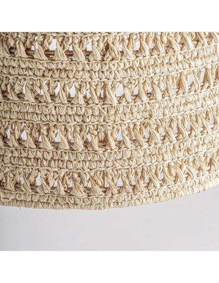 Lámpara de colgar Meuzac de Vical Home – lámpara boho de fibra natural color crema