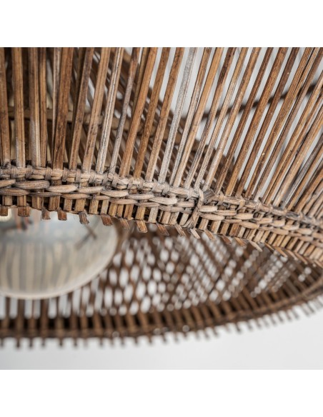 Lámpara colgante Koba de Vical Home – Lámpara boho de bambú marrón 67 cm