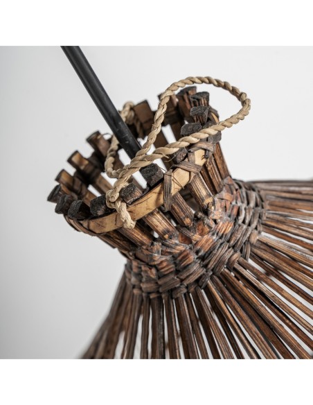 Lámpara colgante Koba de Vical Home – Lámpara boho de bambú marrón 67 cm