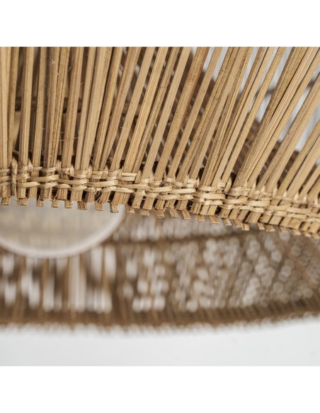 Lámpara colgante Koba de Vical Home – Lámpara boho de bambú marrón claro 64 cm
