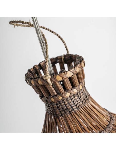 Lámpara colgante Campana de Vical Home – Lámpara boho de bambú natural marrón 110 cm