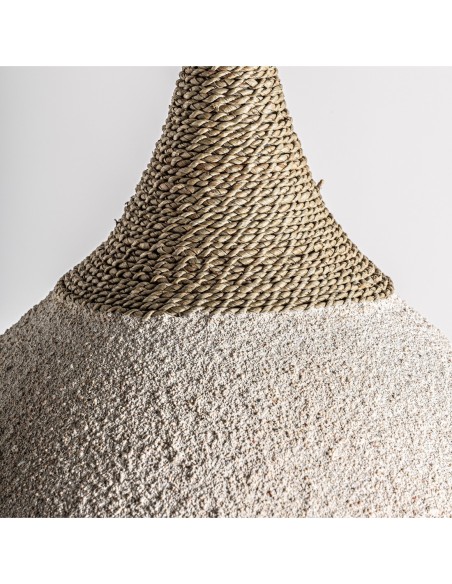 Lámpara de colgar Nyland de VICAL HOME – lámpara rústica de resina y yute 40 cm