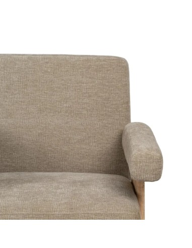 SILLÓN BEIGE TEJIDO-MADERA SALÓN 74 X 76 X 85...