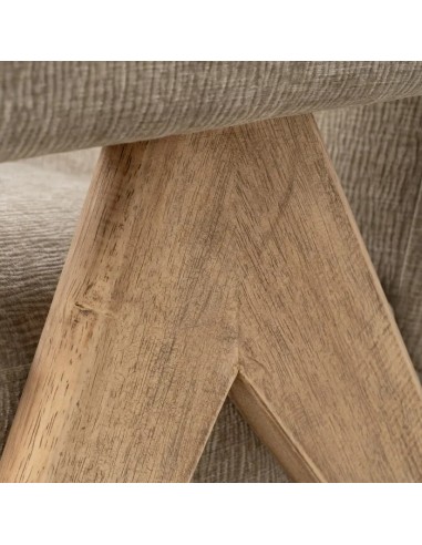 SILLÓN BEIGE TEJIDO-MADERA SALÓN 74 X 76 X 85...