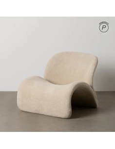 SILLÓN BEIGE TEJIDO SALÓN 78 X 90 X 80 CM IXIA