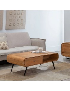 MESA CENTRO NATURAL MADERA DE MANGO 120 X 60 X 40 CM IXIA 2