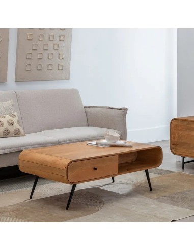 MESA CENTRO NATURAL MADERA DE MANGO 120 X 60 X...