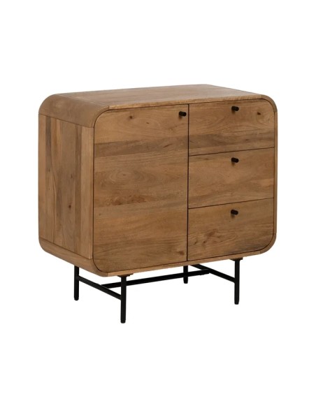 MUEBLE AUXILIAR NATURAL MADERA DE MANGO 80 X 40 X 80 CM IXIA