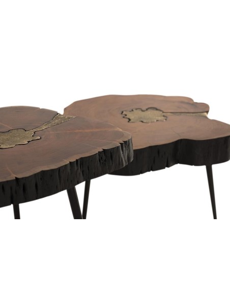 SET DE 2 MESAS CENTRO GC1437 ( 32x64x50 y 48x54x54)