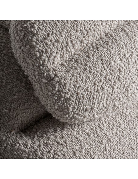 Chaise longue Contemporáneo Vical en Madera de Roble y Tapizado Jacquard Beige - VICAL HOME