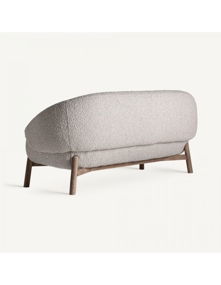 Sofá Contemporáneo Vical en Madera de Roble y Tapizado Jacquard Beige - VICAL HOME