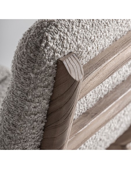 Silla Contemporánea Vical en Roble Claro y Tapizado Jacquard Beige - VICAL HOME