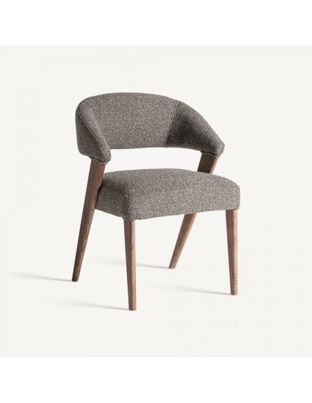 Silla Veney de  Vical en Tonos Oscuros con Roble Marrón y Madera de Caucho – Estilo Contemporáneo