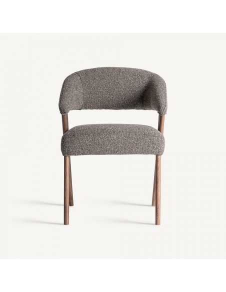 Silla Veney de  Vical en Tonos Oscuros con Roble Marrón y Madera de Caucho – Estilo Contemporáneo
