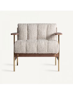 Sillón Habouey en Poliéster Verde con Madera de Pino... 2