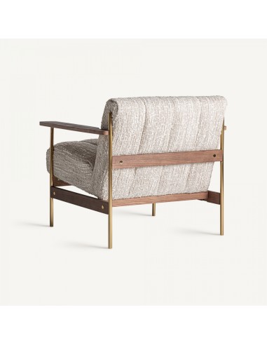 Sillón Habouey en Poliéster Verde con Madera de...