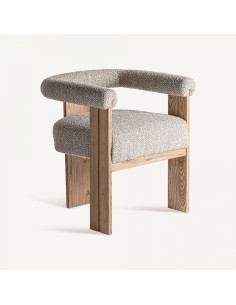 Silla Ustka Vical home en Poliéster Beige y Madera de...